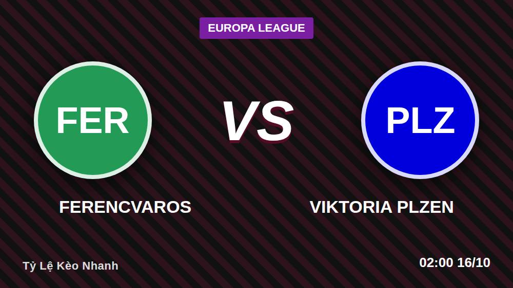 Ferencvaros vs Viktoria Plzen: Soi kèo -110 Europa League 2026