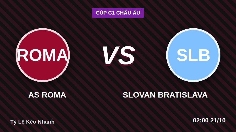 Roma Mùa Này Khác Hẳn: Soi Kèo Slovan Bratislava 20/10