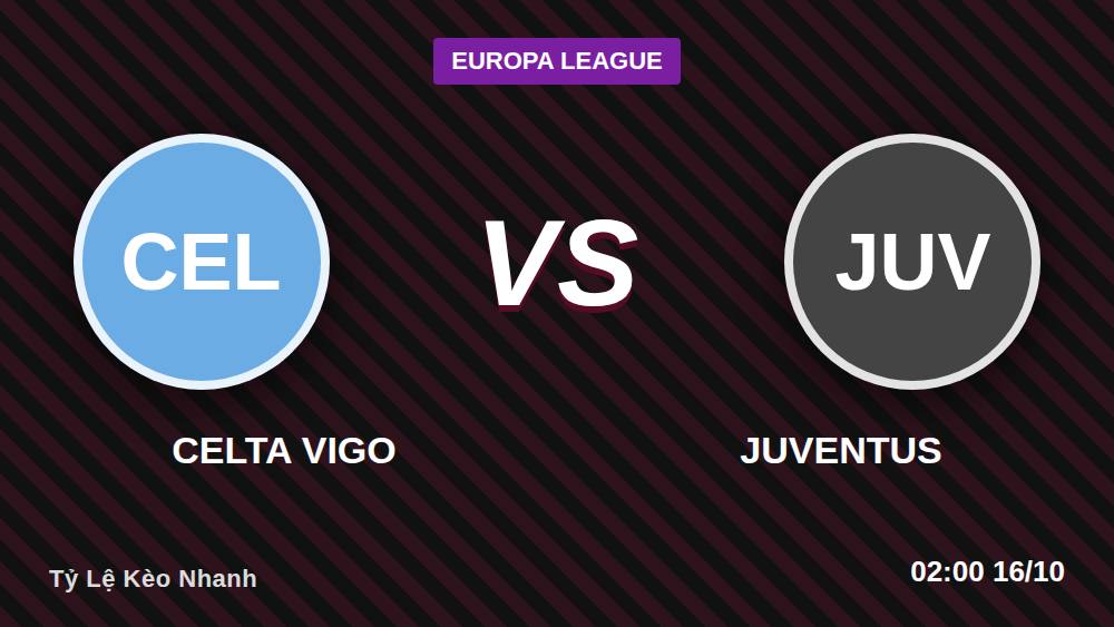 So sánh Celta Vigo và Juventus: Kèo châu Âu Europa League 2026/27